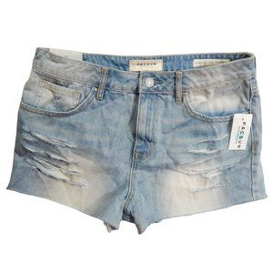 PacSun Womens High Rise Cut Off Shorts Shorts Denim Blue  Size 27